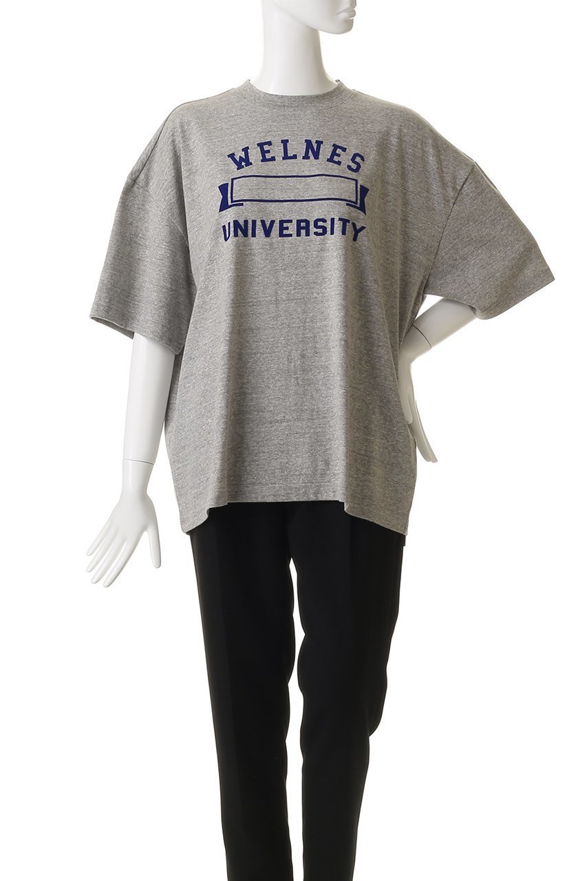 【アンスクリア/INSCRIRE】のWELLNESS ユニバーシティールーズ フィット Tシャツ 人気、トレンドファッション・服の通販 founy(ファニー) 　ファッション　Fashion　レディースファッション　Fashion for Women　トップス・カットソー　Cut & Sew Tops　シャツ・ブラウス・オフィスカジュアル　Elegant Blouses & Button-Ups　ロングTシャツ・Tシャツ　Longline T-Shirts & Tees　カットソー・ベーシックTシャツ　Cut-and-Sewn Tops / Stretch Tees & Basics　ショート　Short, Short Length　スラックス　Slacks, Dress Pants　スリーブ　Sleeve, Long Sleeve / Short Sleeve　デニム　Denim, Jeans Material　フィット　Fit, Slim Fit　プリント　Print, Printed Pattern　プリーツ　Pleats, Pleated　リラックス　Relax, Relaxed Fit　other-2|ID: prp329100004638274 ipo3291000000035377303