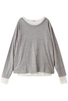 【アンスクリア/INSCRIRE】のPlating リブ レイヤード Tシャツ ホワイト×ライトグレー|ID: prp329100004638276 ipo3291000000033428450