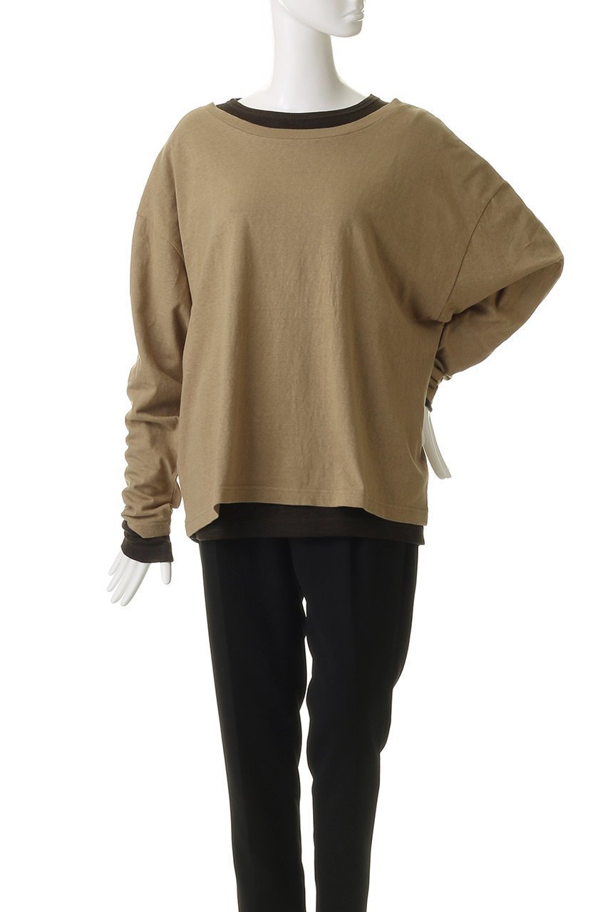 【アンスクリア/INSCRIRE】のPlating リブ レイヤード Tシャツ 人気、トレンドファッション・服の通販 founy(ファニー) 　ファッション　Fashion　レディースファッション　Fashion for Women　トップス・カットソー　Cut & Sew Tops　シャツ・ブラウス・オフィスカジュアル　Elegant Blouses & Button-Ups　ロングTシャツ・Tシャツ　Longline T-Shirts & Tees　カットソー・ベーシックTシャツ　Cut-and-Sewn Tops / Stretch Tees & Basics　シンプル　Simple, Minimal　スリーブ　Sleeve, Long Sleeve / Short Sleeve　ボトム　Bottoms, Lower Wear　ロング　Long, Long-Length　other-2|ID: prp329100004638276 ipo3291000000035377314