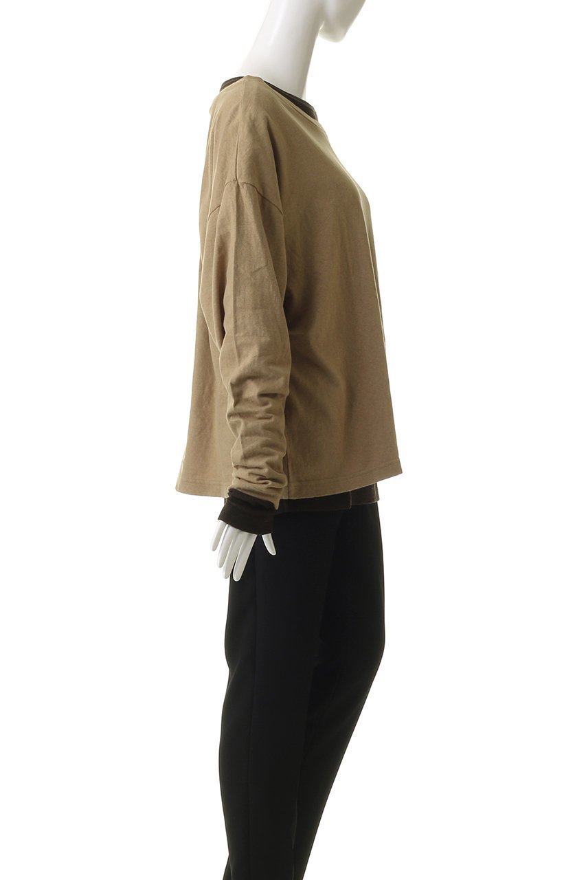 【アンスクリア/INSCRIRE】のPlating リブ レイヤード Tシャツ 人気、トレンドファッション・服の通販 founy(ファニー) 　ファッション　Fashion　レディースファッション　Fashion for Women　トップス・カットソー　Cut & Sew Tops　シャツ・ブラウス・オフィスカジュアル　Elegant Blouses & Button-Ups　ロングTシャツ・Tシャツ　Longline T-Shirts & Tees　カットソー・ベーシックTシャツ　Cut-and-Sewn Tops / Stretch Tees & Basics　シンプル　Simple, Minimal　スリーブ　Sleeve, Long Sleeve / Short Sleeve　ボトム　Bottoms, Lower Wear　ロング　Long, Long-Length　other-3|ID: prp329100004638276 ipo3291000000035377317