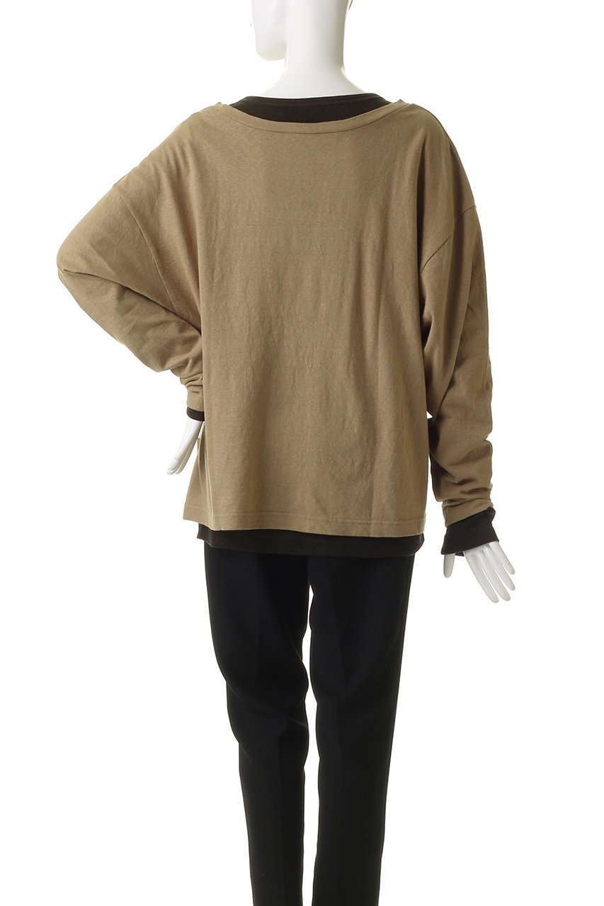 【アンスクリア/INSCRIRE】のPlating リブ レイヤード Tシャツ 人気、トレンドファッション・服の通販 founy(ファニー) 　ファッション　Fashion　レディースファッション　Fashion for Women　トップス・カットソー　Cut & Sew Tops　シャツ・ブラウス・オフィスカジュアル　Elegant Blouses & Button-Ups　ロングTシャツ・Tシャツ　Longline T-Shirts & Tees　カットソー・ベーシックTシャツ　Cut-and-Sewn Tops / Stretch Tees & Basics　シンプル　Simple, Minimal　スリーブ　Sleeve, Long Sleeve / Short Sleeve　ボトム　Bottoms, Lower Wear　ロング　Long, Long-Length　other-4|ID: prp329100004638276 ipo3291000000035377320