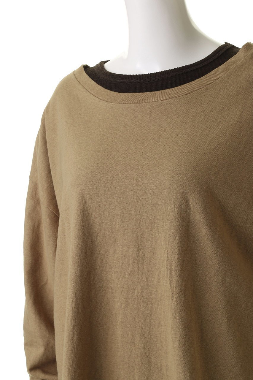 【アンスクリア/INSCRIRE】のPlating リブ レイヤード Tシャツ 人気、トレンドファッション・服の通販 founy(ファニー) 　ファッション　Fashion　レディースファッション　Fashion for Women　トップス・カットソー　Cut & Sew Tops　シャツ・ブラウス・オフィスカジュアル　Elegant Blouses & Button-Ups　ロングTシャツ・Tシャツ　Longline T-Shirts & Tees　カットソー・ベーシックTシャツ　Cut-and-Sewn Tops / Stretch Tees & Basics　シンプル　Simple, Minimal　スリーブ　Sleeve, Long Sleeve / Short Sleeve　ボトム　Bottoms, Lower Wear　ロング　Long, Long-Length　other-5|ID: prp329100004638276 ipo3291000000035377323