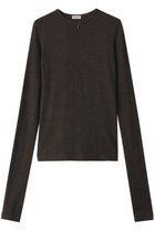 【アンスクリア/INSCRIRE】のPlating リブ ジップ アップ Tシャツ ダークブラウン|ID: prp329100004638277 ipo3291000000033428459