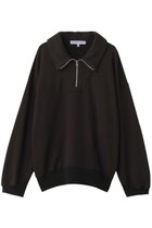【キャサリンハムネット/KATHARINE HAMNETT LONDON】のガーメントダイ ハーフジップ スウェット プルオーバー ブラウン|ID: prp329100004638279 ipo3291000000036226219