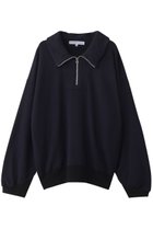 【キャサリンハムネット/KATHARINE HAMNETT LONDON】のガーメントダイ ハーフジップ スウェット プルオーバー ネイビー|ID: prp329100004638279 ipo3291000000036226220