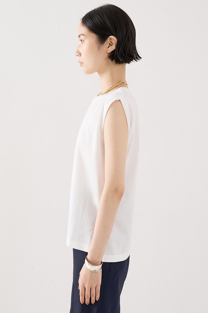 【ザ ストア バイ シー/THE STORE by C】の【COCUCA】ノースリーブプルオーバー 人気、トレンドファッション・服の通販 founy(ファニー) ファッション Fashion レディースファッション Fashion for Women トップス・カットソー Cut & Sew Tops キャミソール&ノースリーブ Camisoles & Sleeveless Tops シャツ・ブラウス・オフィスカジュアル Elegant Blouses & Button-Ups ロングTシャツ・Tシャツ Longline T-Shirts & Tees カジュアルプルオーバー・ニットトップス Pullovers & Knit Tops / Casual Pullovers カットソー・ベーシックTシャツ Cut-and-Sewn Tops / Stretch Tees & Basics インナー Innerwear ショート Short, Short Length ジャケット Jacket, Outerwear スリーブ Sleeve, Long Sleeve / Short Sleeve ノースリーブ Sleeveless, No-Sleeve フレンチ French, French Style 夏 Summer 定番 Standard, Basic Item 秋 Autumn other-5|ID: prp329100004638282 ipo3291000000035685550