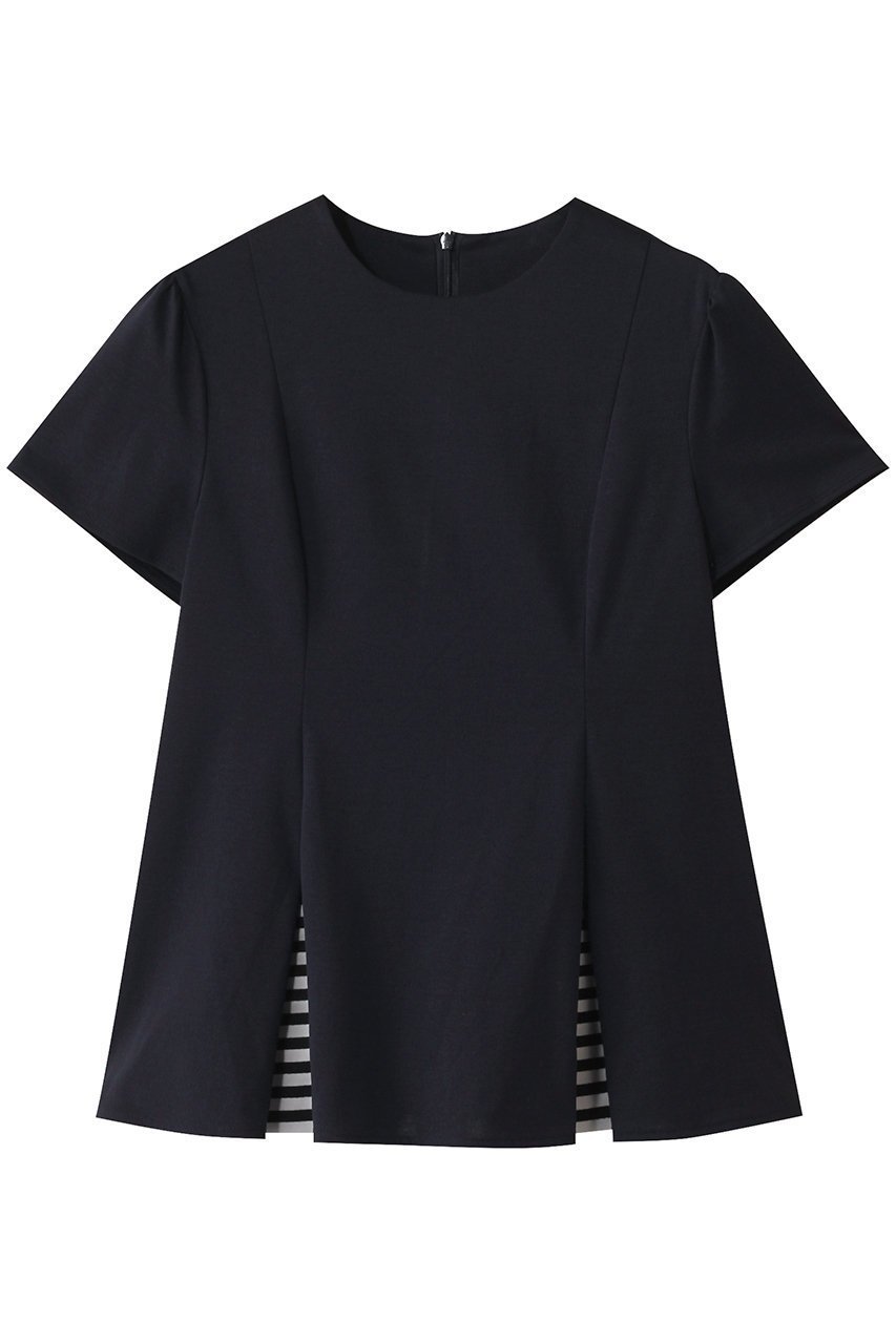 【ボーダーズ アット バルコニー/BORDERS at BALCONY】のボーダーフレアTシャツ インテリア・キッズ・メンズ・レディースファッション・服の通販 founy(ファニー) 　ファッション　Fashion　レディースファッション　Fashion for Women　トップス・カットソー　Cut & Sew Tops　シャツ・ブラウス・オフィスカジュアル　Elegant Blouses & Button-Ups　ロングTシャツ・Tシャツ　Longline T-Shirts & Tees　カットソー・ベーシックTシャツ　Cut-and-Sewn Tops / Stretch Tees & Basics　2025年　2025　2025-2026秋冬・A/W　Autumn/Winter 2025–26 AW25–26　ショート　Short, Short Length　スリーブ　Sleeve, Long Sleeve / Short Sleeve　フレア　Flare, Flared　ボーダー　Border, Stripe　ロング　Long, Long-Length　エレガント 上品　Elegant　A/W・秋冬　Autumn/Winter　ネイビー|ID: prp329100004638283 ipo3291000000033428508
