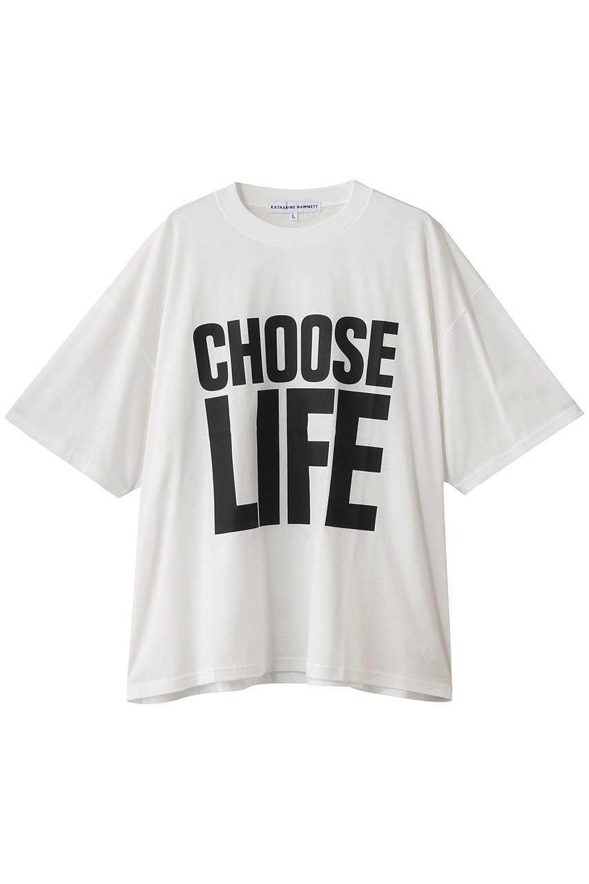 【キャサリンハムネット/KATHARINE HAMNETT LONDON】のオーガ―ニック スローガン ビッグTシャツ インテリア・キッズ・メンズ・レディースファッション・服の通販 founy(ファニー) 　ファッション　Fashion　レディースファッション　Fashion for Women　トップス・カットソー　Cut & Sew Tops　シャツ・ブラウス・オフィスカジュアル　Elegant Blouses & Button-Ups　ロングTシャツ・Tシャツ　Longline T-Shirts & Tees　カットソー・ベーシックTシャツ　Cut-and-Sewn Tops / Stretch Tees & Basics　2025年　2025　2025-2026秋冬・A/W　Autumn/Winter 2025–26 AW25–26　インナー　Innerwear　ショート　Short, Short Length　スリーブ　Sleeve, Long Sleeve / Short Sleeve　ビッグ　Big, Oversized　ロング　Long, Long-Length　A/W・秋冬　Autumn/Winter　ホワイト|ID: prp329100004638285 ipo3291000000033428523