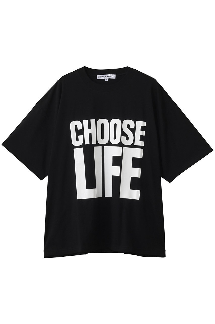 【キャサリンハムネット/KATHARINE HAMNETT LONDON】のオーガ―ニック スローガン ビッグTシャツ インテリア・キッズ・メンズ・レディースファッション・服の通販 founy(ファニー) 　ファッション　Fashion　レディースファッション　Fashion for Women　トップス・カットソー　Cut & Sew Tops　シャツ・ブラウス・オフィスカジュアル　Elegant Blouses & Button-Ups　ロングTシャツ・Tシャツ　Longline T-Shirts & Tees　カットソー・ベーシックTシャツ　Cut-and-Sewn Tops / Stretch Tees & Basics　2025年　2025　2025-2026秋冬・A/W　Autumn/Winter 2025–26 AW25–26　インナー　Innerwear　ショート　Short, Short Length　スリーブ　Sleeve, Long Sleeve / Short Sleeve　ビッグ　Big, Oversized　ロング　Long, Long-Length　A/W・秋冬　Autumn/Winter　ブラック|ID: prp329100004638285 ipo3291000000033428524