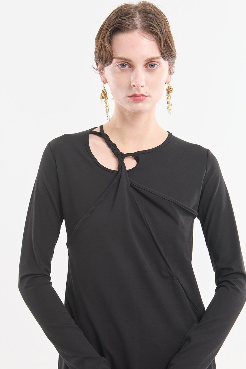 【ミューラル/MURRAL】のTwist ジャージードレス 人気、トレンドファッション・服の通販 founy(ファニー) 　ファッション　Fashion　レディースファッション　Fashion for Women　ワンピース　Dresses　フォーマル・パーティードレス・結婚式用ドレス　Elegant & Casual Dresses　チュニック　Tunic Tops & Dresses　2025年　2025　2025-2026秋冬・A/W　Autumn/Winter 2025–26 AW25–26　アシンメトリー　Asymmetrical Style　インナー　Innerwear　エレガント 上品　Elegant　コレクション　Collection, Seasonal Line　チュニック　Tunic, Long Top　ドレス　Dress, One-Piece　ロング　Long, Long-Length　秋　Autumn　A/W・秋冬　Autumn/Winter　other-8|ID: prp329100004638286 ipo3291000000033428537