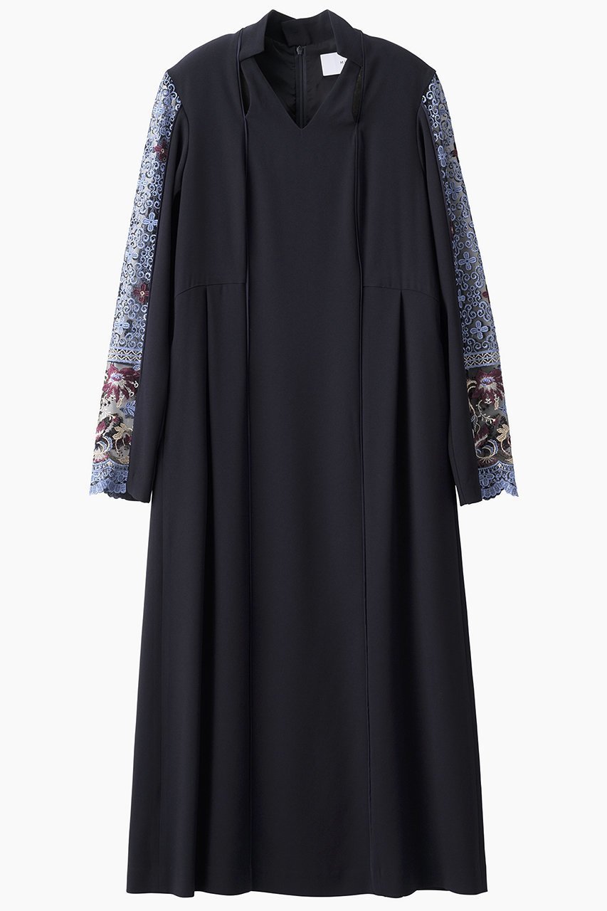 【ミューラル/MURRAL】のPetal collar lace ドレス 人気、トレンドファッション・服の通販 founy(ファニー) 　ファッション　Fashion　レディースファッション　Fashion for Women　ワンピース　Dresses　フォーマル・パーティードレス・結婚式用ドレス　Elegant & Casual Dresses　チュニック　Tunic Tops & Dresses　2025年　2025　2025-2026秋冬・A/W　Autumn/Winter 2025–26 AW25–26　アクセサリー　Fashion Accessories　カッティング　Cutting Detail　ストレート　Straight, Straight Cut　チュニック　Tunic, Long Top　ドレス　Dress, One-Piece　モチーフ　Motif, Design Theme　レース　Lace, Lace Fabric　ロング　Long, Long-Length　A/W・秋冬　Autumn/Winter　 other-1|ID: prp329100004638287 ipo3291000000033428538