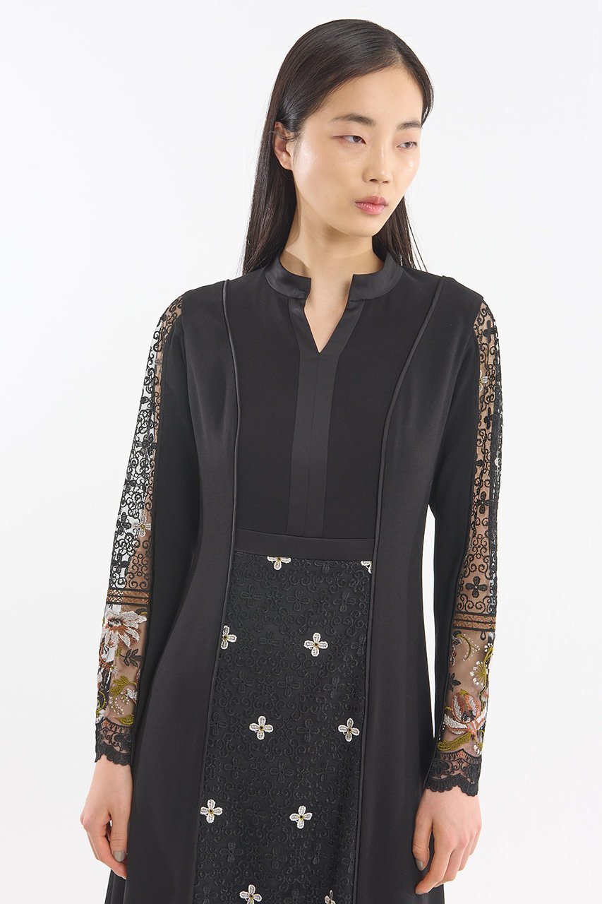 【ミューラル/MURRAL】のFramed フラワー レース ドレス 人気、トレンドファッション・服の通販 founy(ファニー) 　ファッション　Fashion　レディースファッション　Fashion for Women　ワンピース　Dresses　フォーマル・パーティードレス・結婚式用ドレス　Elegant & Casual Dresses　チュニック　Tunic Tops & Dresses　2025年　2025　2025-2026秋冬・A/W　Autumn/Winter 2025–26 AW25–26　アクセサリー　Fashion Accessories　ジュエリー　Jewelry, Accessories　チュニック　Tunic, Long Top　ドレス　Dress, One-Piece　フラワー　Flower, Floral　モチーフ　Motif, Design Theme　レース　Lace, Lace Fabric　ロング　Long, Long-Length　A/W・秋冬　Autumn/Winter　other-7|ID: prp329100004638288 ipo3291000000033428556