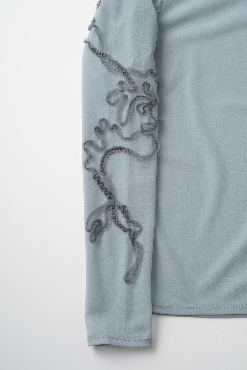 【ミューラル/MURRAL】のMoon road エンブロイダリー シアートップス 人気、トレンドファッション・服の通販 founy(ファニー) 　ファッション　Fashion　レディースファッション　Fashion for Women　トップス・カットソー　Cut & Sew Tops　シャツ・ブラウス・オフィスカジュアル　Elegant Blouses & Button-Ups　2025年　2025　2025-2026秋冬・A/W　Autumn/Winter 2025–26 AW25–26　エレガント 上品　Elegant　エンブロイダリー　Embroidery Design　オーガンジー　Organza Fabric　コレクション　Collection, Seasonal Line　スリーブ　Sleeve, Long Sleeve / Short Sleeve　ロング　Long, Long-Length　A/W・秋冬　Autumn/Winter　other-4|ID: prp329100004638294 ipo3291000000035590875