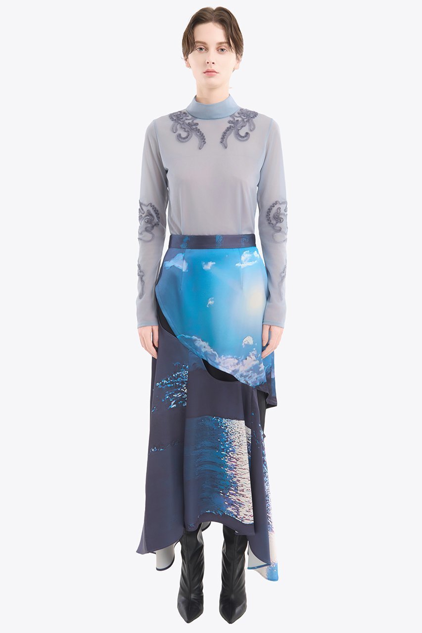 【ミューラル/MURRAL】のMoon road エンブロイダリー シアートップス 人気、トレンドファッション・服の通販 founy(ファニー) 　ファッション　Fashion　レディースファッション　Fashion for Women　トップス・カットソー　Cut & Sew Tops　シャツ・ブラウス・オフィスカジュアル　Elegant Blouses & Button-Ups　2025年　2025　2025-2026秋冬・A/W　Autumn/Winter 2025–26 AW25–26　エレガント 上品　Elegant　エンブロイダリー　Embroidery Design　オーガンジー　Organza Fabric　コレクション　Collection, Seasonal Line　スリーブ　Sleeve, Long Sleeve / Short Sleeve　ロング　Long, Long-Length　A/W・秋冬　Autumn/Winter　other-5|ID: prp329100004638294 ipo3291000000035590877