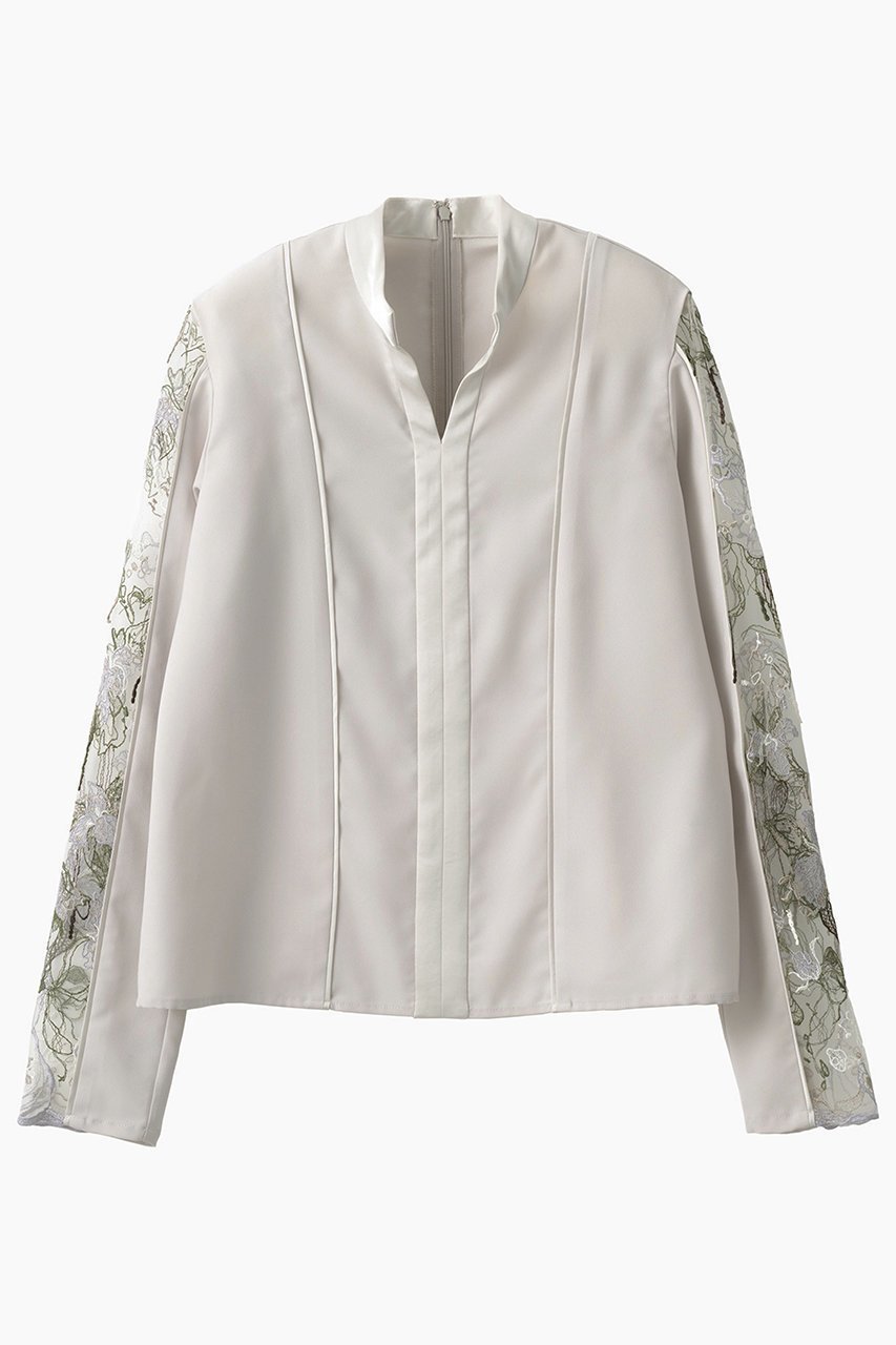 【ミューラル/MURRAL】のTears フラワー レース トップス 人気、トレンドファッション・服の通販 founy(ファニー) 　ファッション　Fashion　レディースファッション　Fashion for Women　トップス・カットソー　Cut & Sew Tops　シャツ・ブラウス・オフィスカジュアル　Elegant Blouses & Button-Ups　レーストップス・繊細レースブラウス　Lace Tops / Delicate Lace Blouses　2025年　2025　2025-2026秋冬・A/W　Autumn/Winter 2025–26 AW25–26　エレガント 上品　Elegant　ケミカル　Chemical, Chemical Wash　コレクション　Collection, Seasonal Line　サテン　Satin, Glossy Fabric　スタンド　Stand Collar, Upright Stand　スリーブ　Sleeve, Long Sleeve / Short Sleeve　ダブル　Double, Double-Breasted　ハンド　Hand, Handmade　フェイス　Face, Facial Design　フラワー　Flower, Floral　ミックス　Mix, Mixed Style　モチーフ　Motif, Design Theme　レース　Lace, Lace Fabric　ロング　Long, Long-Length　A/W・秋冬　Autumn/Winter　 other-1|ID: prp329100004638296 ipo3291000000033428615