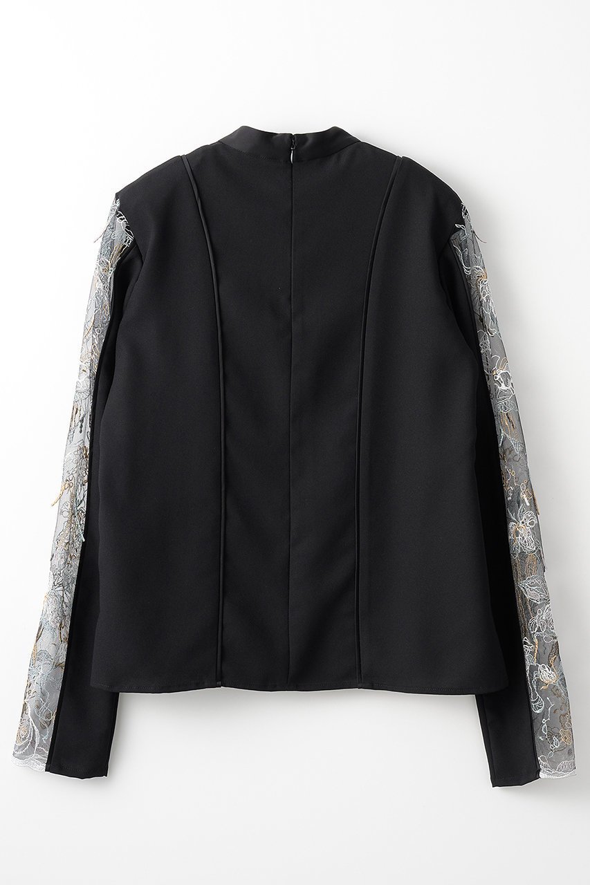 【ミューラル/MURRAL】のTears フラワー レース トップス 人気、トレンドファッション・服の通販 founy(ファニー) 　ファッション　Fashion　レディースファッション　Fashion for Women　トップス・カットソー　Cut & Sew Tops　シャツ・ブラウス・オフィスカジュアル　Elegant Blouses & Button-Ups　レーストップス・繊細レースブラウス　Lace Tops / Delicate Lace Blouses　2025年　2025　2025-2026秋冬・A/W　Autumn/Winter 2025–26 AW25–26　エレガント 上品　Elegant　ケミカル　Chemical, Chemical Wash　コレクション　Collection, Seasonal Line　サテン　Satin, Glossy Fabric　スタンド　Stand Collar, Upright Stand　スリーブ　Sleeve, Long Sleeve / Short Sleeve　ダブル　Double, Double-Breasted　ハンド　Hand, Handmade　フェイス　Face, Facial Design　フラワー　Flower, Floral　ミックス　Mix, Mixed Style　モチーフ　Motif, Design Theme　レース　Lace, Lace Fabric　ロング　Long, Long-Length　A/W・秋冬　Autumn/Winter　other-2|ID: prp329100004638296 ipo3291000000033428618