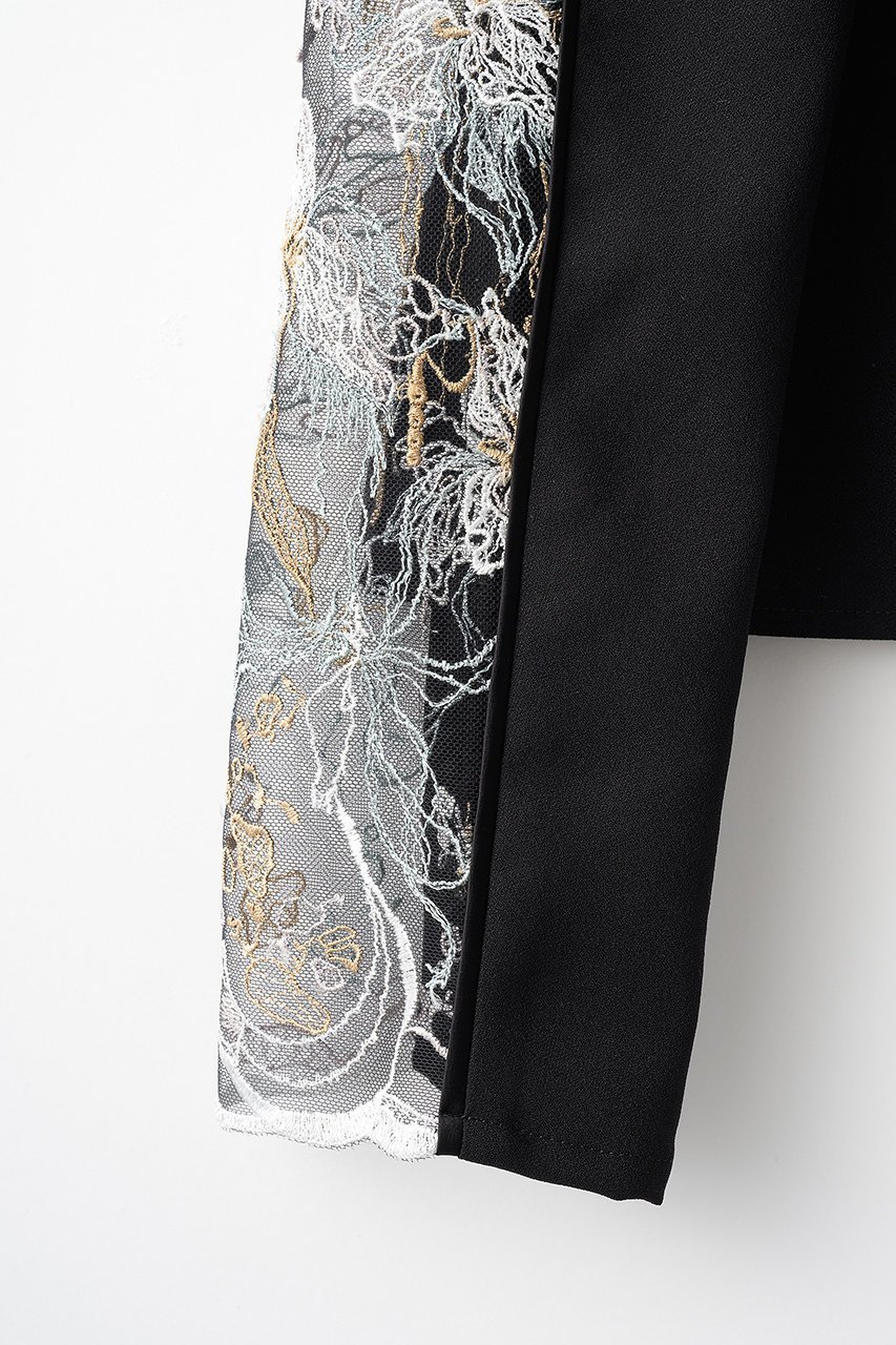 【ミューラル/MURRAL】のTears フラワー レース トップス 人気、トレンドファッション・服の通販 founy(ファニー) 　ファッション　Fashion　レディースファッション　Fashion for Women　トップス・カットソー　Cut & Sew Tops　シャツ・ブラウス・オフィスカジュアル　Elegant Blouses & Button-Ups　レーストップス・繊細レースブラウス　Lace Tops / Delicate Lace Blouses　2025年　2025　2025-2026秋冬・A/W　Autumn/Winter 2025–26 AW25–26　エレガント 上品　Elegant　ケミカル　Chemical, Chemical Wash　コレクション　Collection, Seasonal Line　サテン　Satin, Glossy Fabric　スタンド　Stand Collar, Upright Stand　スリーブ　Sleeve, Long Sleeve / Short Sleeve　ダブル　Double, Double-Breasted　ハンド　Hand, Handmade　フェイス　Face, Facial Design　フラワー　Flower, Floral　ミックス　Mix, Mixed Style　モチーフ　Motif, Design Theme　レース　Lace, Lace Fabric　ロング　Long, Long-Length　A/W・秋冬　Autumn/Winter　other-4|ID: prp329100004638296 ipo3291000000033428620