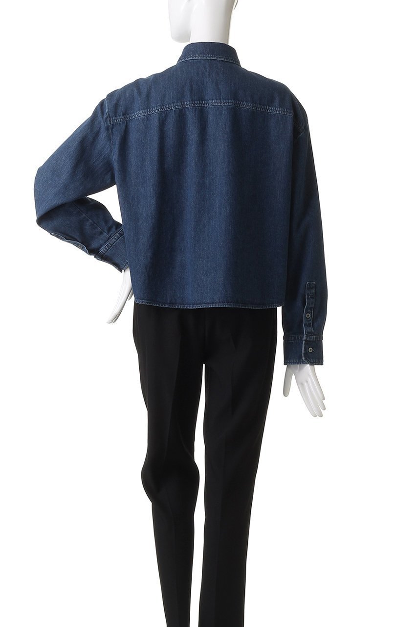 【マックスマーラ/Max Mara】の【Weekend Max Mara】OBBIA デニムシャツ 人気、トレンドファッション・服の通販 founy(ファニー) 　ファッション　Fashion　レディースファッション　Fashion for Women　トップス・カットソー　Cut & Sew Tops　シャツ・ブラウス・オフィスカジュアル　Elegant Blouses & Button-Ups　クロップド　Cropped, Short Length　シンプル　Simple, Minimal　スリーブ　Sleeve, Long Sleeve / Short Sleeve　デニム　Denim, Jeans Material　トレンド　Trend, Trending Now　フロント　Front, Front Design　ロング　Long, Long-Length　other-4|ID: prp329100004638297 ipo3291000000035651803