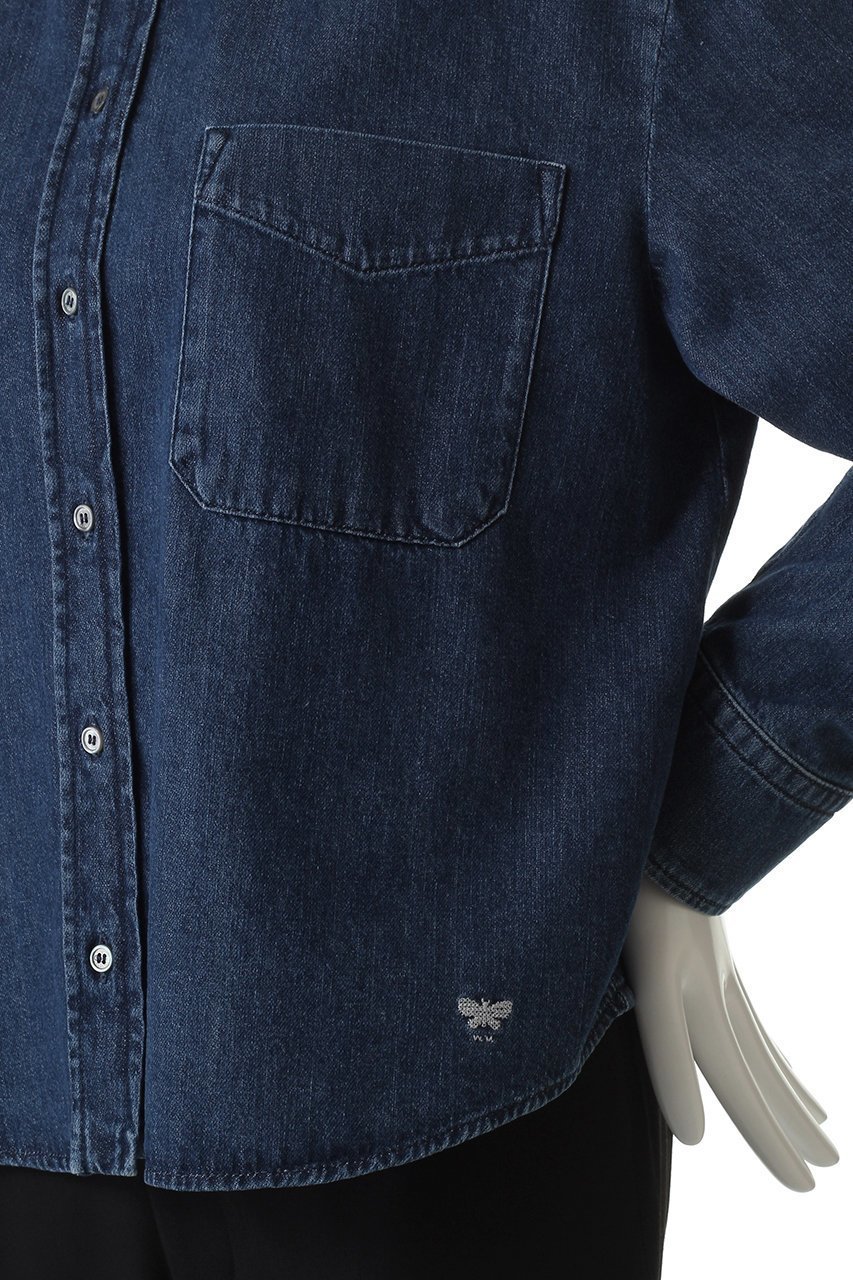 【マックスマーラ/Max Mara】の【Weekend Max Mara】OBBIA デニムシャツ 人気、トレンドファッション・服の通販 founy(ファニー) 　ファッション　Fashion　レディースファッション　Fashion for Women　トップス・カットソー　Cut & Sew Tops　シャツ・ブラウス・オフィスカジュアル　Elegant Blouses & Button-Ups　クロップド　Cropped, Short Length　シンプル　Simple, Minimal　スリーブ　Sleeve, Long Sleeve / Short Sleeve　デニム　Denim, Jeans Material　トレンド　Trend, Trending Now　フロント　Front, Front Design　ロング　Long, Long-Length　other-5|ID: prp329100004638297 ipo3291000000035651806