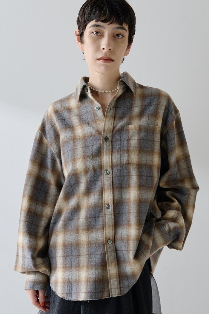 【ウィムガゼット/Whim Gazette】のシャギーチェックシャツ インテリア・キッズ・メンズ・レディースファッション・服の通販 founy(ファニー) https://founy.com/ ファッション Fashion レディースファッション Fashion for Women トップス・カットソー Cut & Sew Tops シャツ・ブラウス・オフィスカジュアル Elegant Blouses & Button-Ups 2025年 2025 2025-2026秋冬・A/W Autumn/Winter 2025–26 AW25–26 ジャケット Jacket, Outerwear スリーブ Sleeve, Long Sleeve / Short Sleeve チェック Check, Plaid, Tartan ロング Long, Long-Length 日本製 Made In Japan A/W・秋冬 Autumn/Winter |ID: prp329100004638300 ipo3291000000033428645