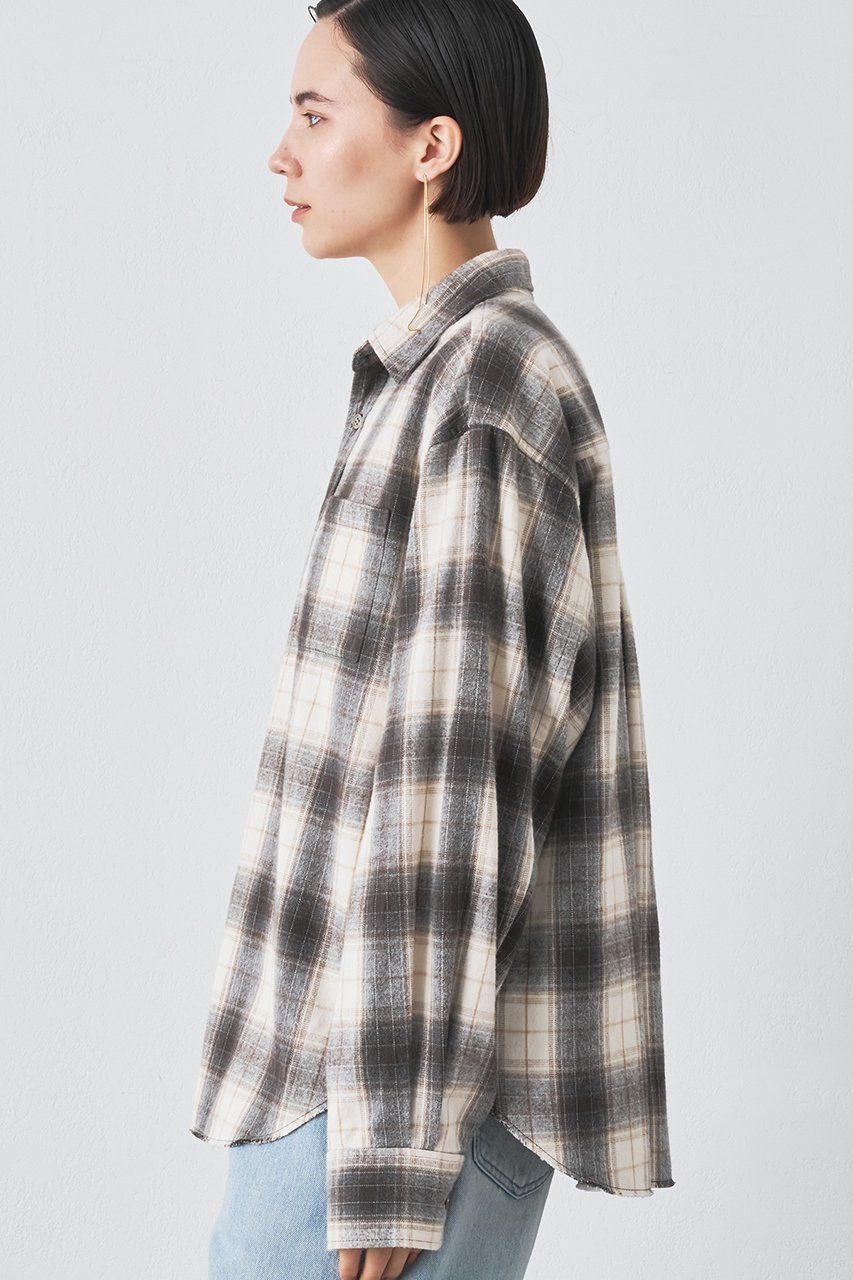 【ウィムガゼット/Whim Gazette】のシャギーチェックシャツ 人気、トレンドファッション・服の通販 founy(ファニー) 　ファッション　Fashion　レディースファッション　Fashion for Women　トップス・カットソー　Cut & Sew Tops　シャツ・ブラウス・オフィスカジュアル　Elegant Blouses & Button-Ups　2025年　2025　2025-2026秋冬・A/W　Autumn/Winter 2025–26 AW25–26　ジャケット　Jacket, Outerwear　スリーブ　Sleeve, Long Sleeve / Short Sleeve　チェック　Check, Plaid, Tartan　ロング　Long, Long-Length　日本製　Made In Japan　A/W・秋冬　Autumn/Winter　other-3|ID: prp329100004638300 ipo3291000000033428649