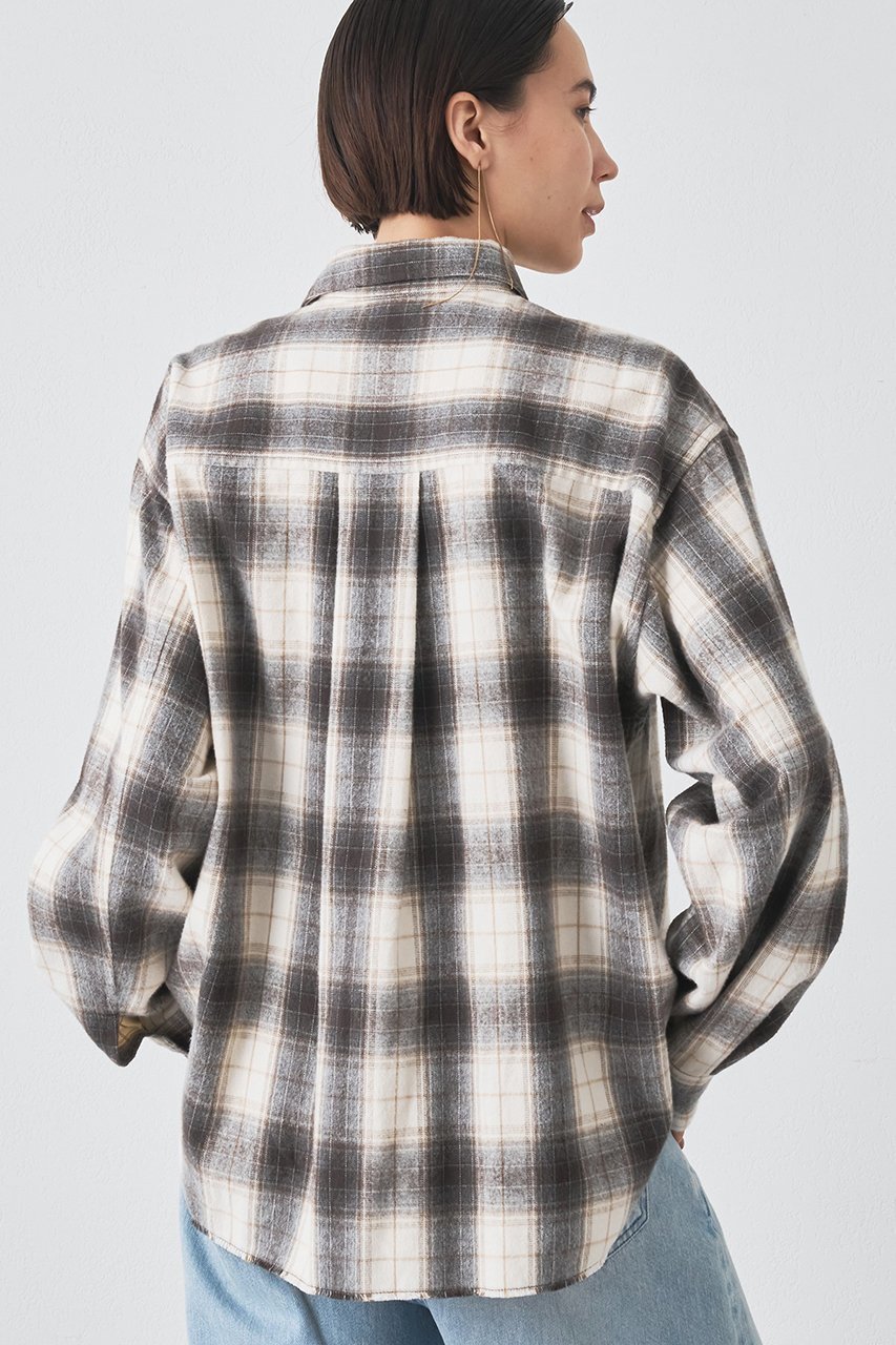 【ウィムガゼット/Whim Gazette】のシャギーチェックシャツ 人気、トレンドファッション・服の通販 founy(ファニー) 　ファッション　Fashion　レディースファッション　Fashion for Women　トップス・カットソー　Cut & Sew Tops　シャツ・ブラウス・オフィスカジュアル　Elegant Blouses & Button-Ups　2025年　2025　2025-2026秋冬・A/W　Autumn/Winter 2025–26 AW25–26　ジャケット　Jacket, Outerwear　スリーブ　Sleeve, Long Sleeve / Short Sleeve　チェック　Check, Plaid, Tartan　ロング　Long, Long-Length　日本製　Made In Japan　A/W・秋冬　Autumn/Winter　other-4|ID: prp329100004638300 ipo3291000000033428650