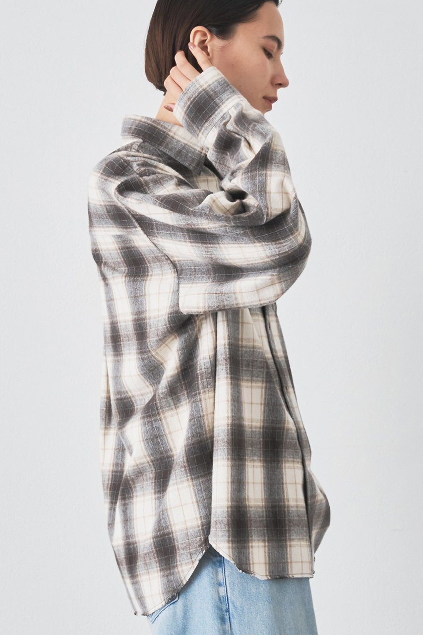 【ウィムガゼット/Whim Gazette】のシャギーチェックシャツ 人気、トレンドファッション・服の通販 founy(ファニー) 　ファッション　Fashion　レディースファッション　Fashion for Women　トップス・カットソー　Cut & Sew Tops　シャツ・ブラウス・オフィスカジュアル　Elegant Blouses & Button-Ups　2025年　2025　2025-2026秋冬・A/W　Autumn/Winter 2025–26 AW25–26　ジャケット　Jacket, Outerwear　スリーブ　Sleeve, Long Sleeve / Short Sleeve　チェック　Check, Plaid, Tartan　ロング　Long, Long-Length　日本製　Made In Japan　A/W・秋冬　Autumn/Winter　other-5|ID: prp329100004638300 ipo3291000000033428651