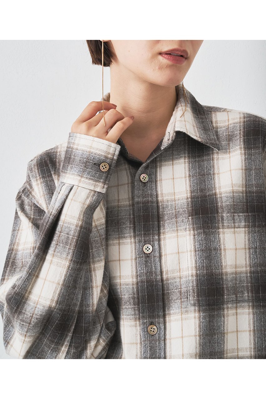 【ウィムガゼット/Whim Gazette】のシャギーチェックシャツ 人気、トレンドファッション・服の通販 founy(ファニー) 　ファッション　Fashion　レディースファッション　Fashion for Women　トップス・カットソー　Cut & Sew Tops　シャツ・ブラウス・オフィスカジュアル　Elegant Blouses & Button-Ups　2025年　2025　2025-2026秋冬・A/W　Autumn/Winter 2025–26 AW25–26　ジャケット　Jacket, Outerwear　スリーブ　Sleeve, Long Sleeve / Short Sleeve　チェック　Check, Plaid, Tartan　ロング　Long, Long-Length　日本製　Made In Japan　A/W・秋冬　Autumn/Winter　other-6|ID: prp329100004638300 ipo3291000000033428652