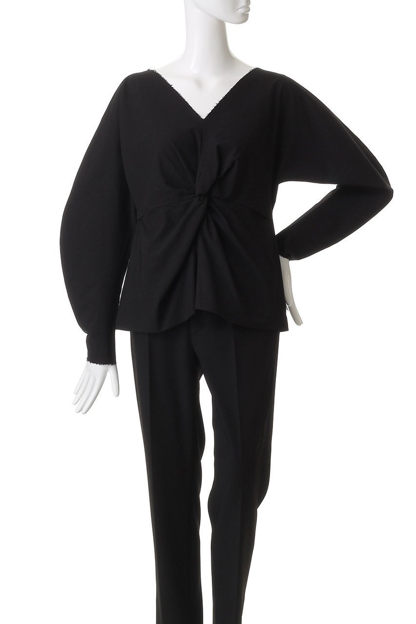 【イレーヴ/YLEVE】のOMI ブリーチ コットン ツイル ツイスト ブラウス 人気、トレンドファッション・服の通販 founy(ファニー) 　ファッション　Fashion　レディースファッション　Fashion for Women　トップス・カットソー　Cut & Sew Tops　シャツ・ブラウス・オフィスカジュアル　Elegant Blouses & Button-Ups　2025年　2025　2025-2026秋冬・A/W　Autumn/Winter 2025–26 AW25–26　スリーブ　Sleeve, Long Sleeve / Short Sleeve　ツイスト　Tweed, Tweed Fabric　ツイル　Twist, Twisted Detail　フェミニン　Feminine, Girly　フロント　Front, Front Design　ブリーチ　Bleach, Washed Finish　ロング　Long, Long-Length　A/W・秋冬　Autumn/Winter　other-2|ID: prp329100004638301 ipo3291000000033428657