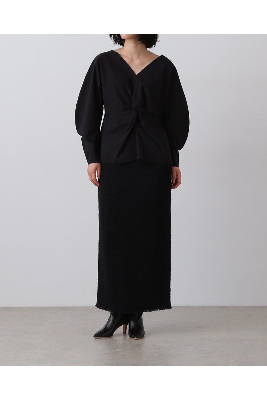 【イレーヴ/YLEVE】のOMI ブリーチ コットン ツイル ツイスト ブラウス 人気、トレンドファッション・服の通販 founy(ファニー) 　ファッション　Fashion　レディースファッション　Fashion for Women　トップス・カットソー　Cut & Sew Tops　シャツ・ブラウス・オフィスカジュアル　Elegant Blouses & Button-Ups　2025年　2025　2025-2026秋冬・A/W　Autumn/Winter 2025–26 AW25–26　スリーブ　Sleeve, Long Sleeve / Short Sleeve　ツイスト　Tweed, Tweed Fabric　ツイル　Twist, Twisted Detail　フェミニン　Feminine, Girly　フロント　Front, Front Design　ブリーチ　Bleach, Washed Finish　ロング　Long, Long-Length　A/W・秋冬　Autumn/Winter　other-7|ID: prp329100004638301 ipo3291000000033428662