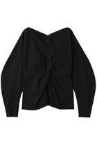 【イレーヴ/YLEVE】のOMI ブリーチ コットン ツイル ツイスト ブラウス ブラック|ID:prp329100004638301