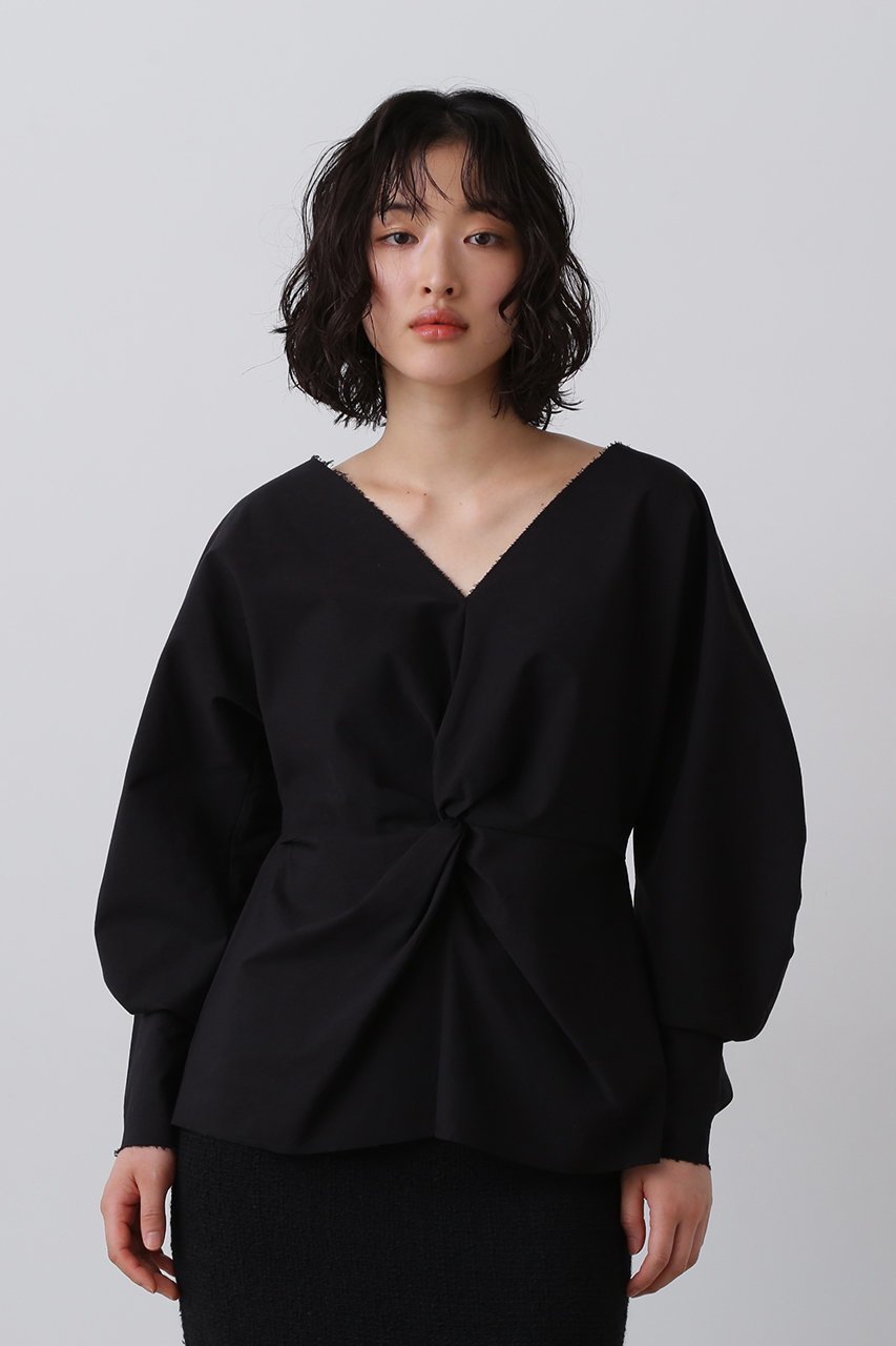 【イレーヴ/YLEVE】のOMI ブリーチ コットン ツイル ツイスト ブラウス 人気、トレンドファッション・服の通販 founy(ファニー) 　ファッション　Fashion　レディースファッション　Fashion for Women　トップス・カットソー　Cut & Sew Tops　シャツ・ブラウス・オフィスカジュアル　Elegant Blouses & Button-Ups　スリーブ　Sleeve, Long Sleeve / Short Sleeve　ツイスト　Tweed, Tweed Fabric　ツイル　Twist, Twisted Detail　フェミニン　Feminine, Girly　フロント　Front, Front Design　ブリーチ　Bleach, Washed Finish　ロング　Long, Long-Length　other-8|ID: prp329100004638301 ipo3291000000035723497