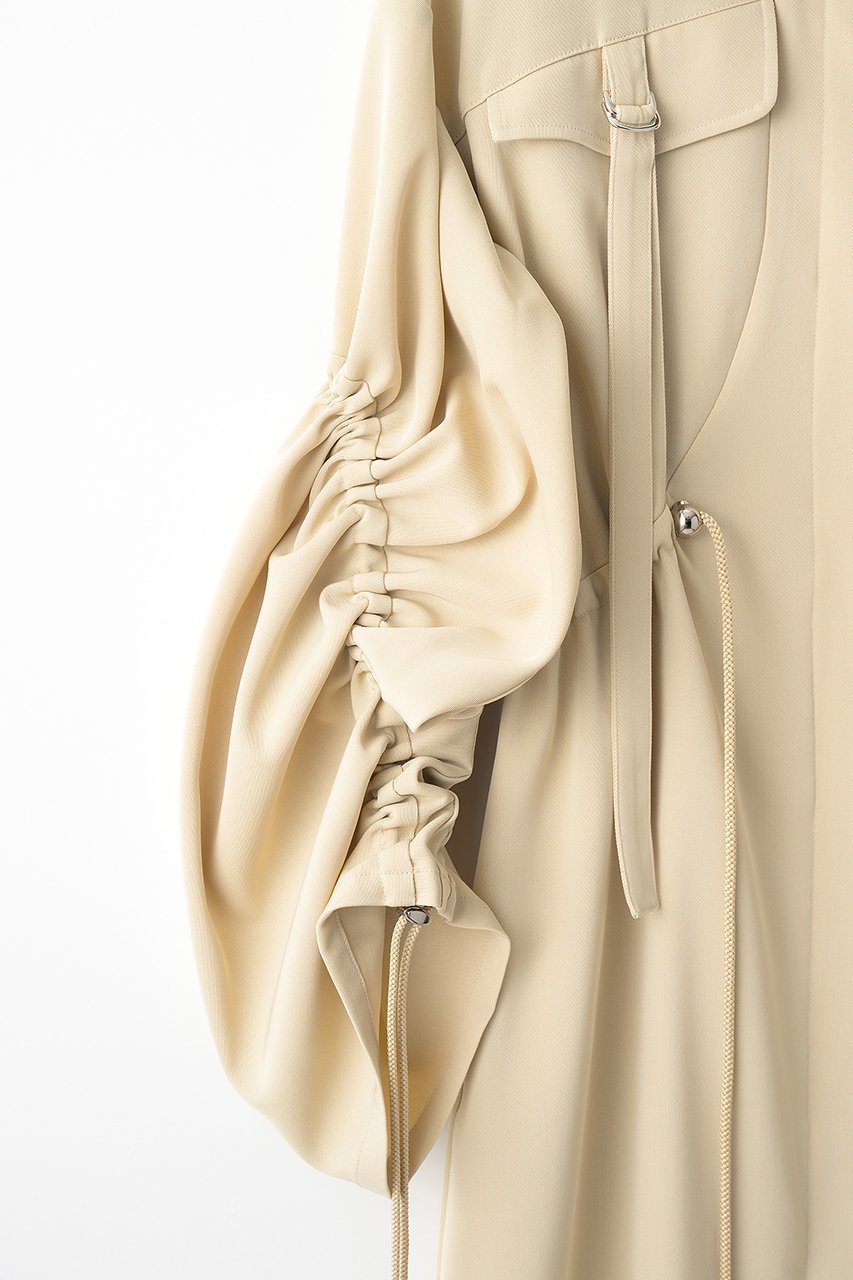 【ミューラル/MURRAL】のGathered sleeve ミリタリーコート 人気、トレンドファッション・服の通販 founy(ファニー) 　ファッション　Fashion　レディースファッション　Fashion for Women　アウター　Coat / Outerwear Collection　コート・ロングコート・ピーコート　Long Coats, Peacoats & More　2025年　2025　2025-2026秋冬・A/W　Autumn/Winter 2025–26 AW25–26　エレガント 上品　Elegant　ギャザー　Gathered, Ruffled　コレクション　Collection, Seasonal Line　ツイル　Twist, Twisted Detail　ドローストリング　Drawstring, Pull Cord　ミリタリー　Military, Army Style　ロング　Long, Long-Length　A/W・秋冬　Autumn/Winter　other-4|ID: prp329100004638304 ipo3291000000033428686