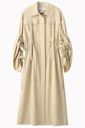 【ミューラル/MURRAL】 Gathered sleeve ミリタリーコート人気、トレンドファッション・服の通販 founy(ファニー) ファッション Fashion レディースファッション Fashion for Women アウター Coat / Outerwear Collection コート・ロングコート・ピーコート Long Coats, Peacoats & More 2025年 2025 2025-2026秋冬・A/W Autumn/Winter 2025–26 AW25–26 エレガント 上品 Elegant ギャザー Gathered, Ruffled コレクション Collection, Seasonal Line ツイル Twist, Twisted Detail ドローストリング Drawstring, Pull Cord ミリタリー Military, Army Style ロング Long, Long-Length A/W・秋冬 Autumn/Winter |ID:prp329100004638304