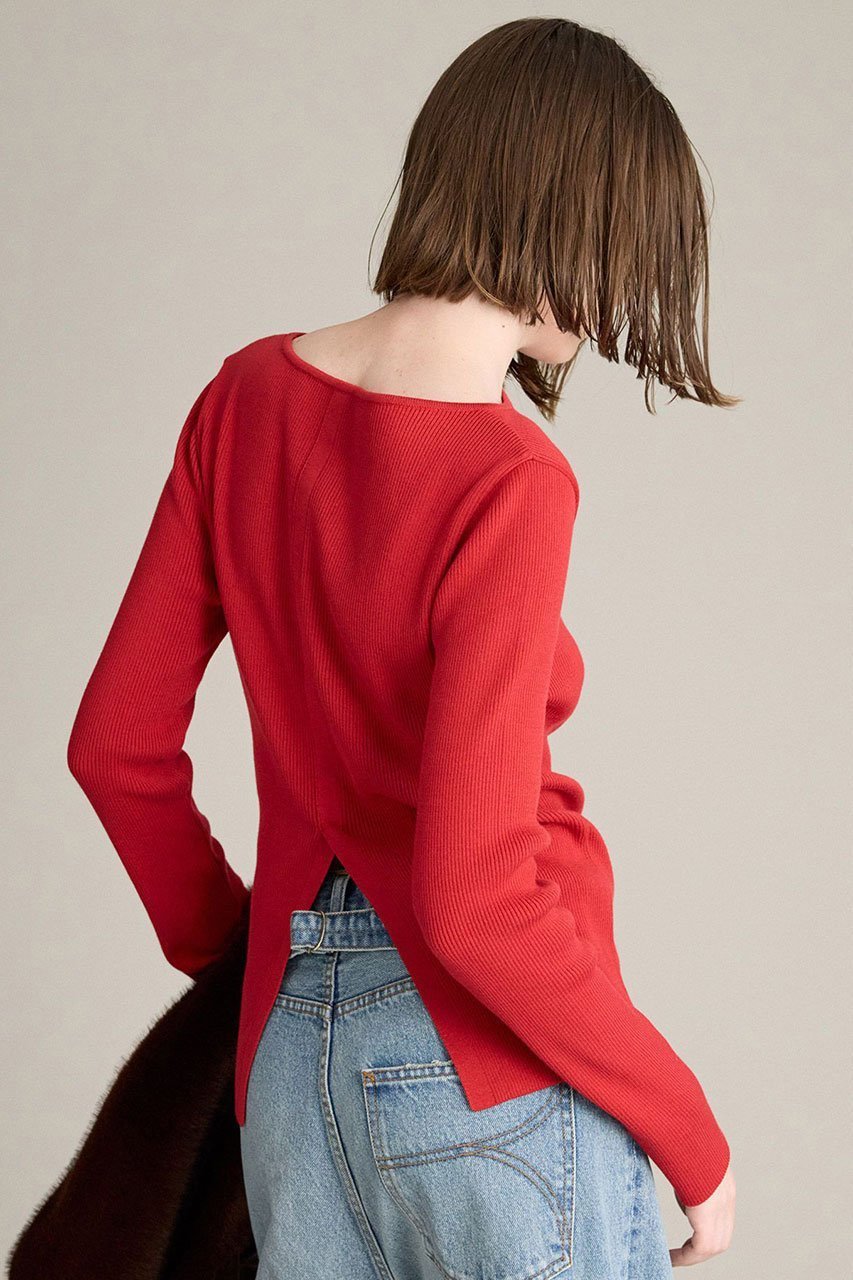 【ブリル/BRILL】のバックスリット リブプルオーバー 人気、トレンドファッション・服の通販 founy(ファニー) 　ファッション　Fashion　レディースファッション　Fashion for Women　トップス・カットソー　Cut & Sew Tops　ニット　Knit Tops & Sweaters　カジュアルプルオーバー・ニットトップス　Pullovers & Knit Tops / Casual Pullovers　2025年　2025　2025-2026秋冬・A/W　Autumn/Winter 2025–26 AW25–26　カットソー　Cut and Sewn Top　コンパクト　Compact, Small Size　シンプル　Simple, Minimal　スリット　Slit, Slit Detail　フロント　Front, Front Design　ボトム　Bottoms, Lower Wear　A/W・秋冬　Autumn/Winter　other-3|ID: prp329100004638310 ipo3291000000033428742