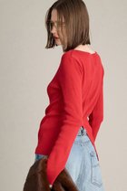 【ブリル/BRILL】のバックスリット リブプルオーバー レッド|ID:prp329100004638310