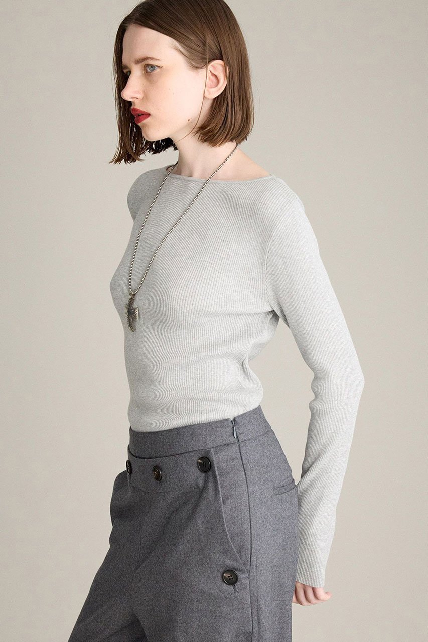 【ブリル/BRILL】のバックスリット リブプルオーバー 人気、トレンドファッション・服の通販 founy(ファニー) 　ファッション　Fashion　レディースファッション　Fashion for Women　トップス・カットソー　Cut & Sew Tops　ニット　Knit Tops & Sweaters　カジュアルプルオーバー・ニットトップス　Pullovers & Knit Tops / Casual Pullovers　カットソー　Cut and Sewn Top　コンパクト　Compact, Small Size　シンプル　Simple, Minimal　スリット　Slit, Slit Detail　フロント　Front, Front Design　ボトム　Bottoms, Lower Wear　other-3|ID: prp329100004638310 ipo3291000000035895757