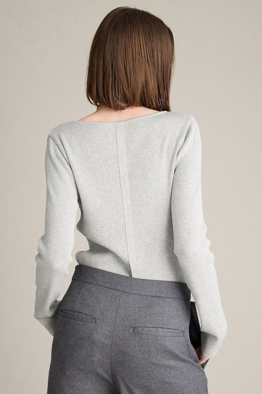 【ブリル/BRILL】のバックスリット リブプルオーバー 人気、トレンドファッション・服の通販 founy(ファニー) 　ファッション　Fashion　レディースファッション　Fashion for Women　トップス・カットソー　Cut & Sew Tops　ニット　Knit Tops & Sweaters　カジュアルプルオーバー・ニットトップス　Pullovers & Knit Tops / Casual Pullovers　カットソー　Cut and Sewn Top　コンパクト　Compact, Small Size　シンプル　Simple, Minimal　スリット　Slit, Slit Detail　フロント　Front, Front Design　ボトム　Bottoms, Lower Wear　other-4|ID: prp329100004638310 ipo3291000000035895759