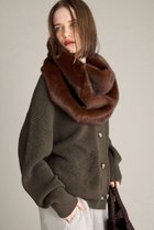 【ブリル/BRILL】のMODERN アゼVネックカーディガン カーキ|ID: prp329100004638311 ipo3291000000035966380