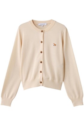 【メゾン キツネ/MAISON KITSUNE】のBABY FOX メリノ レギュラー カーディガン 人気、トレンドファッション・服の通販 founy(ファニー) ファッション Fashion レディースファッション Fashion for Women トップス・カットソー Cut & Sew Tops ニット Knit Tops & Sweaters カーディガン・羽織り Layered Style Cardigans カーディガン Cardigan, Knitwear コンパクト Compact, Small Size スタンダード Standard, Basic スリーブ Sleeve, Long Sleeve / Short Sleeve パッチ Patch, Appliqué レギュラー Regular, Standard Fit ロング Long, Long-Length |ID:prp329100004638317