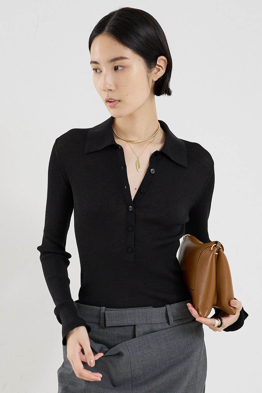 【ザ ストア バイ シー/THE STORE by C】の【COCUCA】シアーリブニット インテリア・キッズ・メンズ・レディースファッション・服の通販 founy(ファニー) 　ファッション　Fashion　レディースファッション　Fashion for Women　トップス・カットソー　Cut & Sew Tops　ニット　Knit Tops & Sweaters　カジュアルプルオーバー・ニットトップス　Pullovers & Knit Tops / Casual Pullovers　2025年　2025　2025-2026秋冬・A/W　Autumn/Winter 2025–26 AW25–26　シアー　Sheer, See-Through　フィット　Fit, Slim Fit　リブニット　Rib Knit, Ribbed Knit　ロング　Long, Long-Length　夏　Summer　春　Spring　A/W・秋冬　Autumn/Winter　ブラック|ID: prp329100004638318 ipo3291000000033428813
