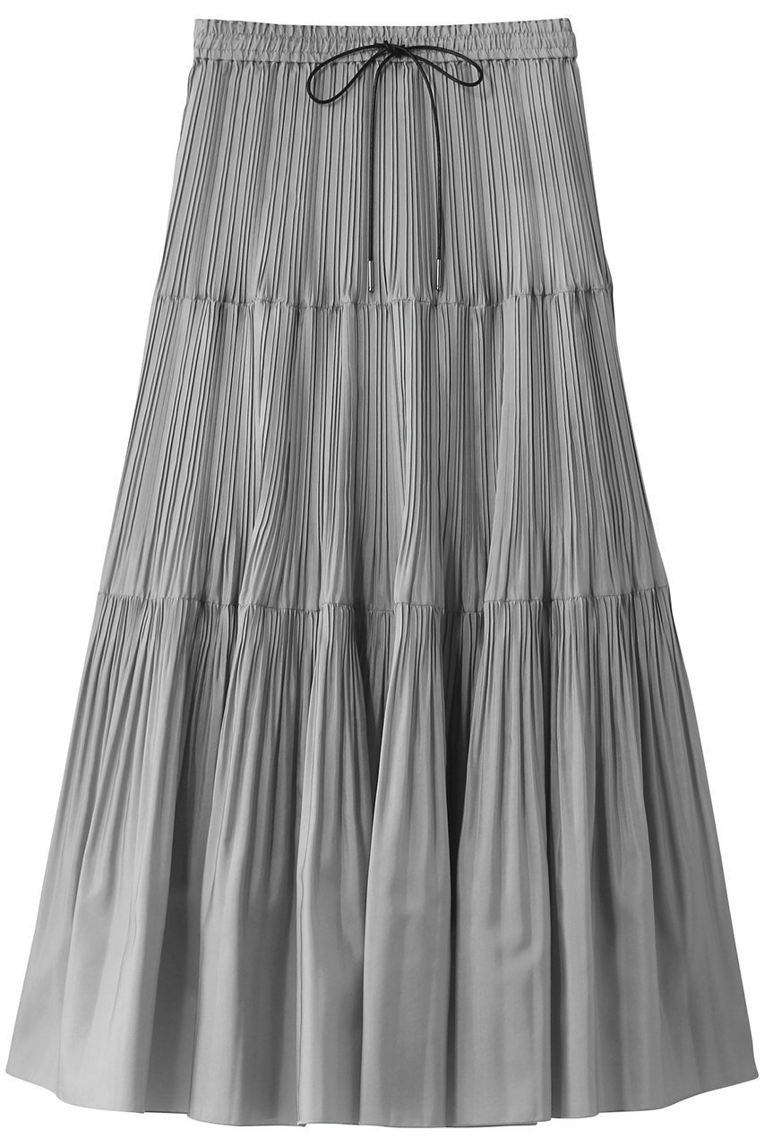 【デパリエ/DEPAREILLE】のシルクポリエステルティアードプリーツスカート 人気、トレンドファッション・服の通販 founy(ファニー) 　ファッション　Fashion　レディースファッション　Fashion for Women　スカート　Skirts　プリーツスカート / 上品フェミニンスタイル　Pleated Skirts　ロングスカート　Long Skirts / Maxi & Midi Skirts　2025年　2025　2025-2026秋冬・A/W　Autumn/Winter 2025–26 AW25–26　エレガント 上品　Elegant　シルク　Silk, 100% Silk　ティアード　Tiered, Tiered Style　プリーツ　Pleats, Pleated　ベーシック　Basic, Essential　リボン　Ribbon, Bow　ロング　Long, Long-Length　秋　Autumn　A/W・秋冬　Autumn/Winter　 other-1|ID: prp329100004638327 ipo3291000000033428888