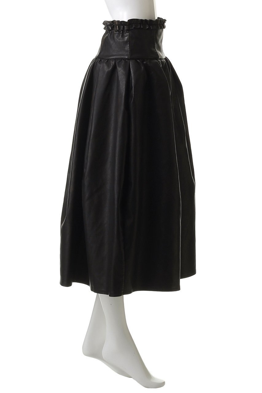【メゾンスペシャル/MAISON SPECIAL】のWaist Frill Vegan Leather Mid-length Skirt/ウエストフリルヴィーガンレザーミモレスカート 人気、トレンドファッション・服の通販 founy(ファニー) 　ファッション　Fashion　レディースファッション　Fashion for Women　スカート　Skirts　ロングスカート　Long Skirts / Maxi & Midi Skirts　2025年　2025　2025-2026秋冬・A/W　Autumn/Winter 2025–26 AW25–26　スウェット / スエット　Sweatshirt, Sweatwear　フェイクレザー　Faux Leather, PU Leather　フェミニン　Feminine, Girly　フリル　Frill, Ruffle　フレア　Flare, Flared　ロング　Long, Long-Length　A/W・秋冬　Autumn/Winter　other-3|ID: prp329100004638333 ipo3291000000033428941