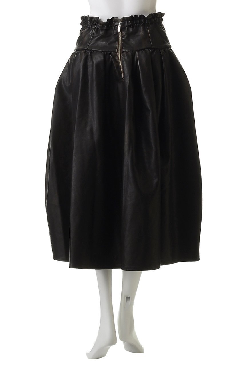 【メゾンスペシャル/MAISON SPECIAL】のWaist Frill Vegan Leather Mid-length Skirt/ウエストフリルヴィーガンレザーミモレスカート 人気、トレンドファッション・服の通販 founy(ファニー) 　ファッション　Fashion　レディースファッション　Fashion for Women　スカート　Skirts　ロングスカート　Long Skirts / Maxi & Midi Skirts　2025年　2025　2025-2026秋冬・A/W　Autumn/Winter 2025–26 AW25–26　スウェット / スエット　Sweatshirt, Sweatwear　フェイクレザー　Faux Leather, PU Leather　フェミニン　Feminine, Girly　フリル　Frill, Ruffle　フレア　Flare, Flared　ロング　Long, Long-Length　A/W・秋冬　Autumn/Winter　other-4|ID: prp329100004638333 ipo3291000000033428942