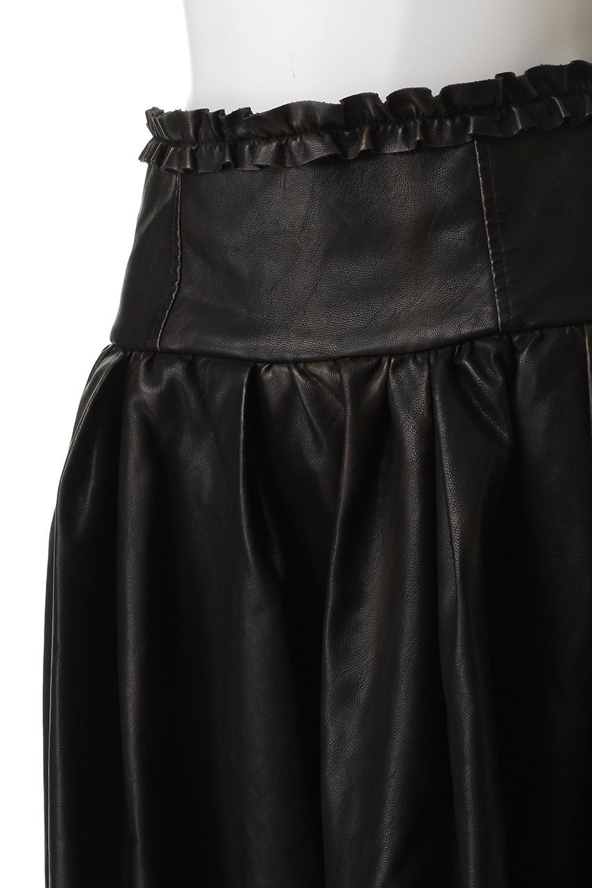 【メゾンスペシャル/MAISON SPECIAL】のWaist Frill Vegan Leather Mid-length Skirt/ウエストフリルヴィーガンレザーミモレスカート 人気、トレンドファッション・服の通販 founy(ファニー) 　ファッション　Fashion　レディースファッション　Fashion for Women　スカート　Skirts　ロングスカート　Long Skirts / Maxi & Midi Skirts　2025年　2025　2025-2026秋冬・A/W　Autumn/Winter 2025–26 AW25–26　スウェット / スエット　Sweatshirt, Sweatwear　フェイクレザー　Faux Leather, PU Leather　フェミニン　Feminine, Girly　フリル　Frill, Ruffle　フレア　Flare, Flared　ロング　Long, Long-Length　A/W・秋冬　Autumn/Winter　other-5|ID: prp329100004638333 ipo3291000000033428943