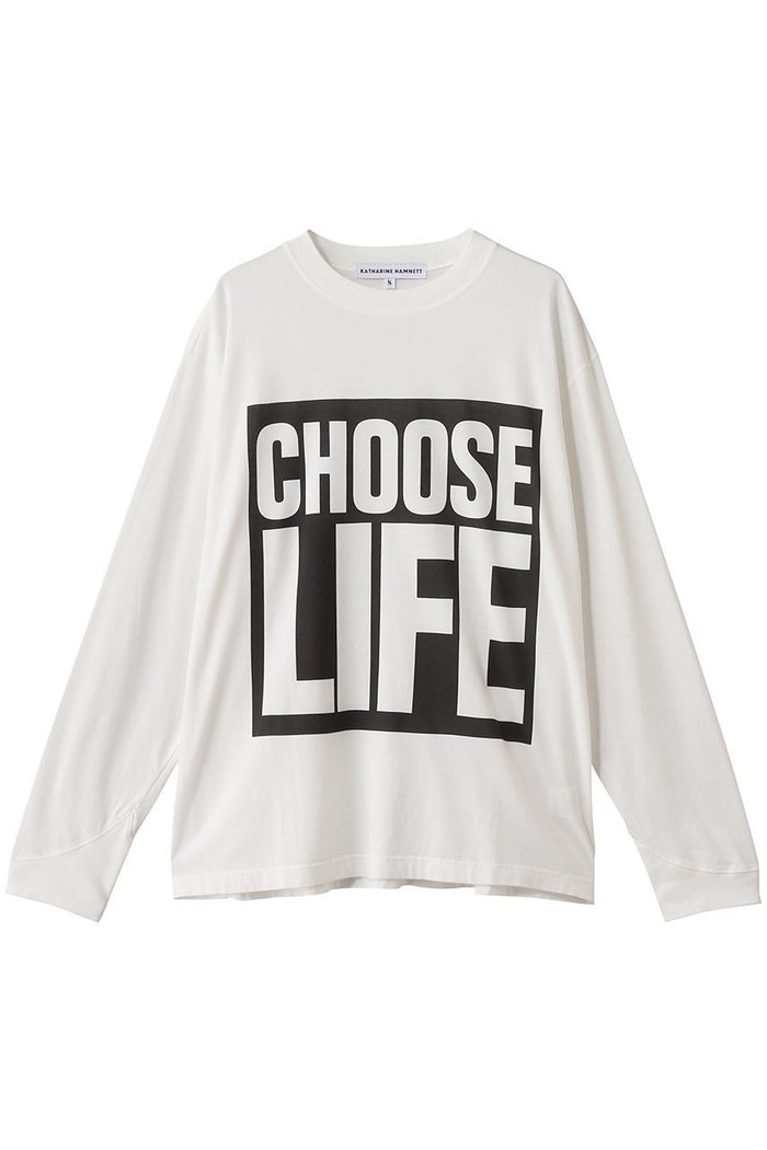 【キャサリンハムネット/KATHARINE HAMNETT LONDON】のロングスリーブ スローガンTシャツ インテリア・キッズ・メンズ・レディースファッション・服の通販 founy(ファニー) https://founy.com/ ファッション Fashion レディースファッション Fashion for Women トップス・カットソー Cut & Sew Tops シャツ・ブラウス・オフィスカジュアル Elegant Blouses & Button-Ups ロングTシャツ・Tシャツ Longline T-Shirts & Tees カットソー・ベーシックTシャツ Cut-and-Sewn Tops / Stretch Tees & Basics 2025年 2025 2025-2026秋冬・A/W Autumn/Winter 2025–26 AW25–26 スリーブ Sleeve, Long Sleeve / Short Sleeve ボトム Bottoms, Lower Wear ロング Long, Long-Length A/W・秋冬 Autumn/Winter |ID: prp329100004638334 ipo3291000000033428947