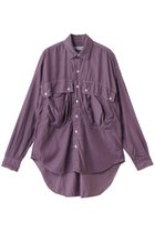 【キャサリンハムネット/KATHARINE HAMNETT LONDON】のパラシュート ロングテールシャツ 人気、トレンドファッション・服の通販 founy(ファニー) ファッション Fashion レディースファッション Fashion for Women トップス・カットソー Cut & Sew Tops シャツ・ブラウス・オフィスカジュアル Elegant Blouses & Button-Ups 2025年 2025 2025-2026秋冬・A/W Autumn/Winter 2025–26 AW25–26 なめらか Smooth, Silky Texture スリーブ Sleeve, Long Sleeve / Short Sleeve ポケット Pocket, Pocket Detail ロング Long, Long-Length 定番 Standard, Basic Item A/W・秋冬 Autumn/Winter 羽織 Haori, Light Jacket thumbnail パープル|ID: prp329100004638337 ipo3291000000033428973