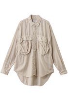 【キャサリンハムネット/KATHARINE HAMNETT LONDON】のパラシュート ロングテールシャツ 人気、トレンドファッション・服の通販 founy(ファニー) ファッション Fashion レディースファッション Fashion for Women トップス・カットソー Cut & Sew Tops シャツ・ブラウス・オフィスカジュアル Elegant Blouses & Button-Ups 2025年 2025 2025-2026秋冬・A/W Autumn/Winter 2025–26 AW25–26 なめらか Smooth, Silky Texture スリーブ Sleeve, Long Sleeve / Short Sleeve ポケット Pocket, Pocket Detail ロング Long, Long-Length 定番 Standard, Basic Item A/W・秋冬 Autumn/Winter 羽織 Haori, Light Jacket thumbnail ストーン|ID: prp329100004638337 ipo3291000000033428974