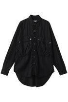 【キャサリンハムネット/KATHARINE HAMNETT LONDON】のパラシュート ロングテールシャツ 人気、トレンドファッション・服の通販 founy(ファニー) ファッション Fashion レディースファッション Fashion for Women トップス・カットソー Cut & Sew Tops シャツ・ブラウス・オフィスカジュアル Elegant Blouses & Button-Ups 2025年 2025 2025-2026秋冬・A/W Autumn/Winter 2025–26 AW25–26 なめらか Smooth, Silky Texture スリーブ Sleeve, Long Sleeve / Short Sleeve ポケット Pocket, Pocket Detail ロング Long, Long-Length 定番 Standard, Basic Item A/W・秋冬 Autumn/Winter 羽織 Haori, Light Jacket thumbnail ブラック|ID: prp329100004638337 ipo3291000000033428976