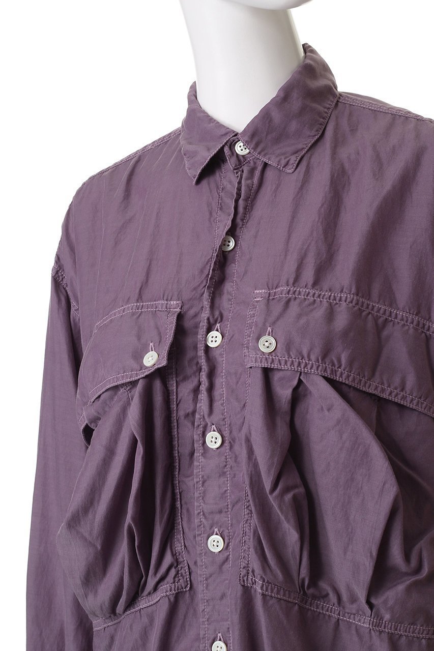 【キャサリンハムネット/KATHARINE HAMNETT LONDON】のパラシュート ロングテールシャツ 人気、トレンドファッション・服の通販 founy(ファニー) 　ファッション　Fashion　レディースファッション　Fashion for Women　トップス・カットソー　Cut & Sew Tops　シャツ・ブラウス・オフィスカジュアル　Elegant Blouses & Button-Ups　2025年　2025　2025-2026秋冬・A/W　Autumn/Winter 2025–26 AW25–26　なめらか　Smooth, Silky Texture　スリーブ　Sleeve, Long Sleeve / Short Sleeve　ポケット　Pocket, Pocket Detail　ロング　Long, Long-Length　定番　Standard, Basic Item　A/W・秋冬　Autumn/Winter　羽織　Haori, Light Jacket　other-5|ID: prp329100004638337 ipo3291000000033428980